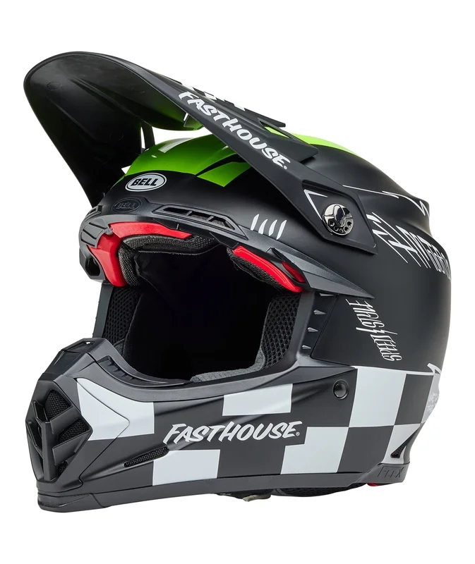 BELL Moto-9S Flex Helmet - Fasthouse Smoke Bomb Matte Gloss Black/HiViz Yellow Beställ idag