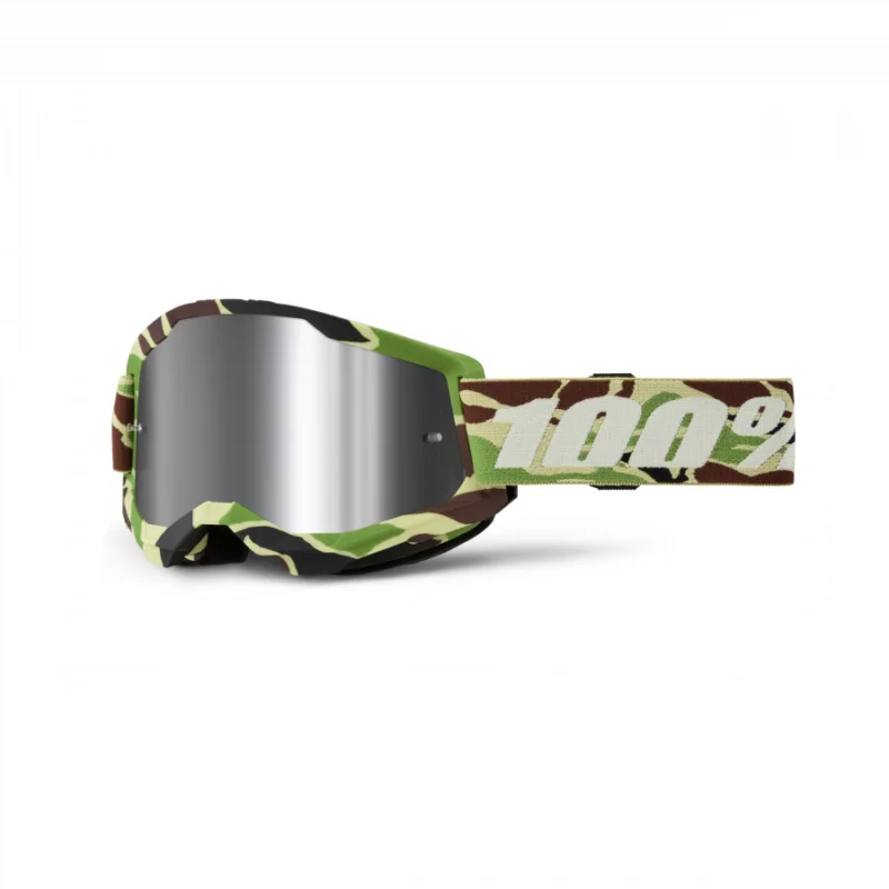 LÄGG I VARUKORGEN 100%, STRATA 2 Glasögon War Camo - Mirror Silver Lens Premium