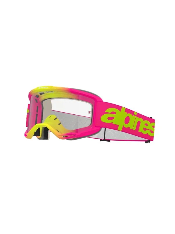 Köp online Alpinestars Goggle Vision 5 WORDMARK Rosa/Fluo Gul/Klart