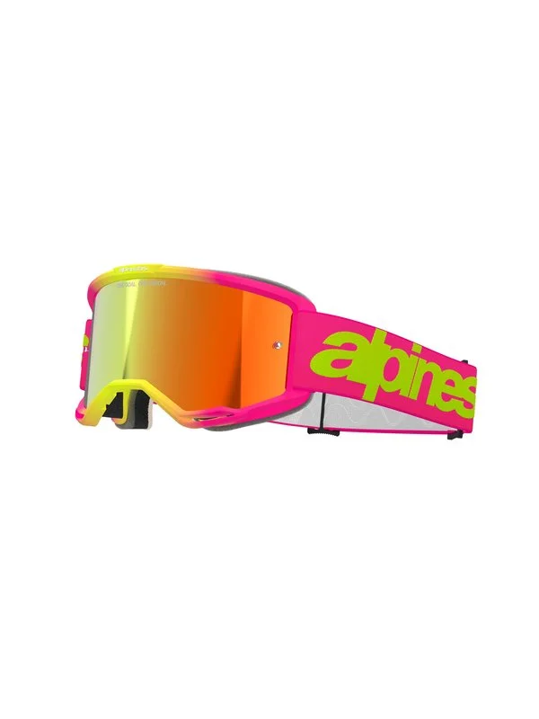 Beställ idag Alpinestars Goggle Vision 5 WORDMARK Rosa/Fluo Gul/Spegel Röd