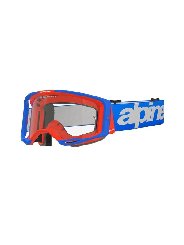 Alpinestars Goggle Vision 8 WORDMARK Blå/Orange/Klart Endast idag