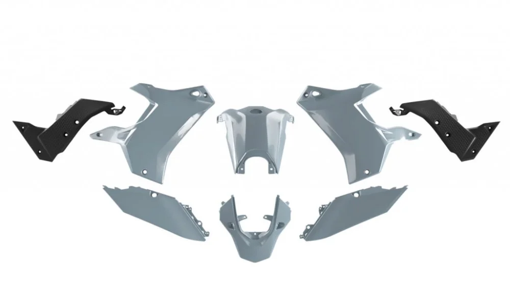 Nedsatt pris Rtech, Plastkit Revolution, SVART GRÅ, Yamaha 19-24 TÉNÉRÉ 700