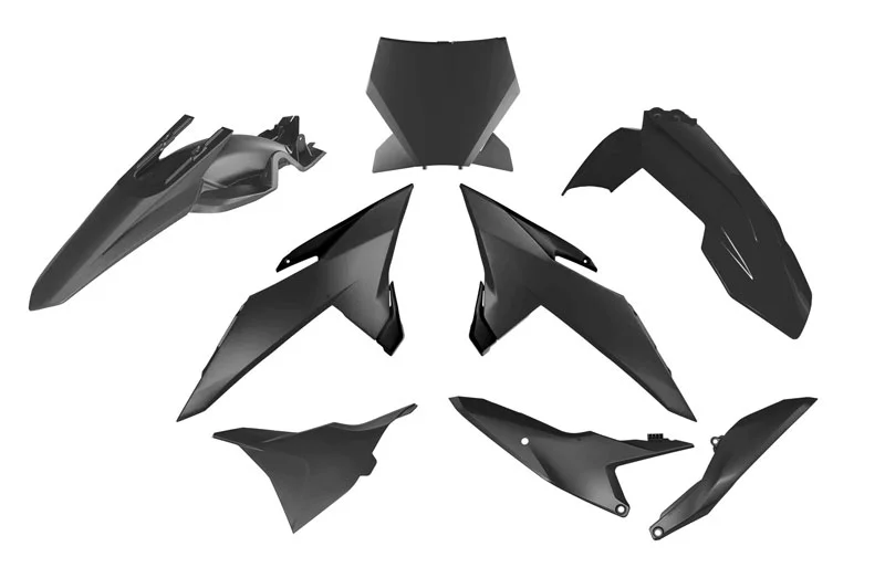 Lågt pris Rtech, Plastkit, SVART, KTM 25-26 85 SX