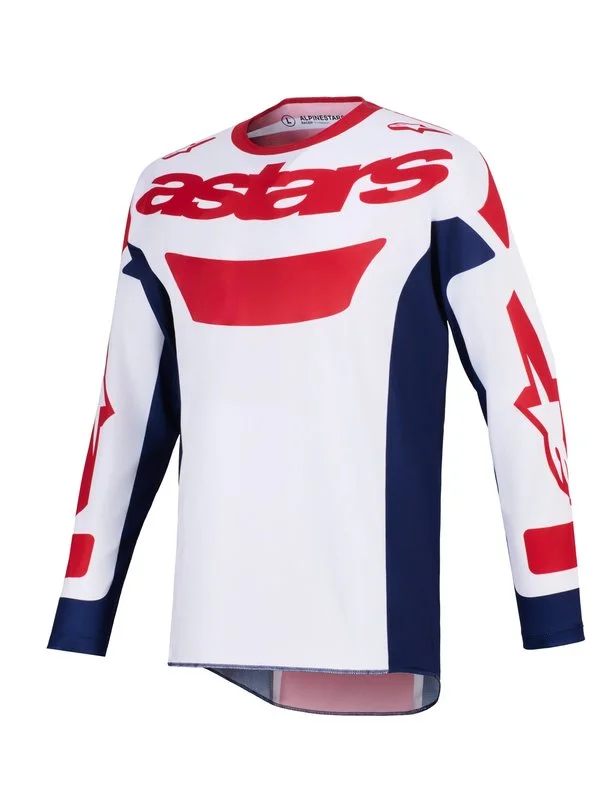 Crosströja Alpinestars 2026 Racer Riway Vit/Blå/Röd Populär