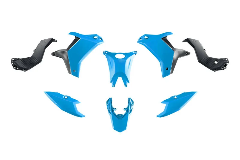 Rtech, Plastkit Revolution, CYAN SVART BLÅ, Yamaha 25-26 TÉNÉRÉ 700 risnedsättning