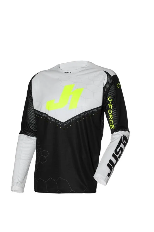 Crosströja Just1 J-Force Hexa Svart/Vit/Gul Fluo Extra rabatt