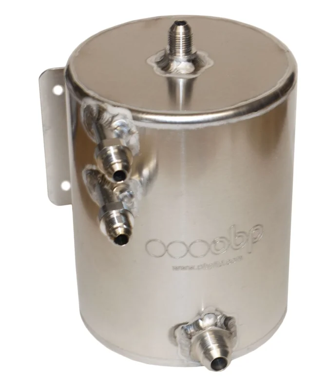 2 Litre Bulkhead Mount Fuel Swirl Pot with JIC Fittings Rea