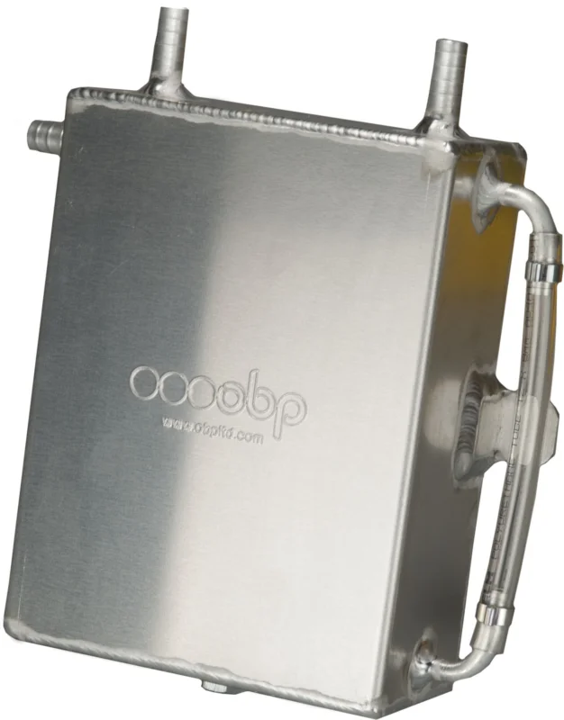 Trygg betalning 2 Litre Bulkhead Mount Baffled Oil Catch Can (Square)