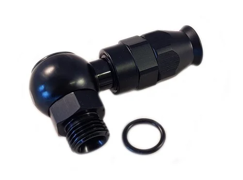 Rea M10x1 – AN3 Banjo 90° kortböj – Slangkoppling PTFE