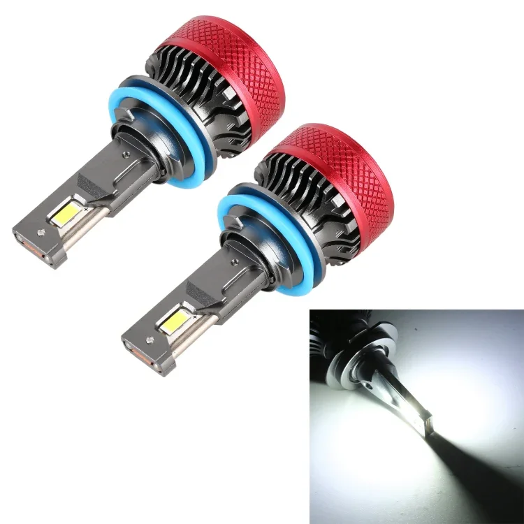 1 par H8/H11 DC12V 65W 6000K 6500LM LED-bilstrålkastare, H8/H11 Expressleverans