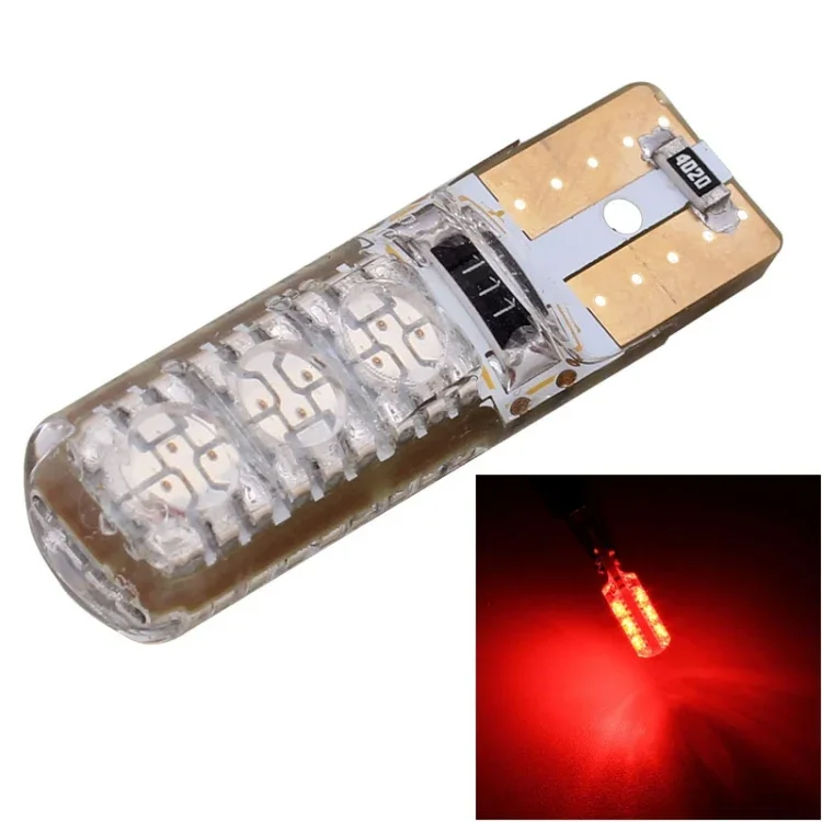 10 PCS T10 3W 300LM Silicone 6 LED SMD 5050 Car Clearance Lights Lamp, DC 12V, 6 SMD 5050 LEDs, 6 LED SMD 5050, 6SMD 5050 LEDs Rabatter
