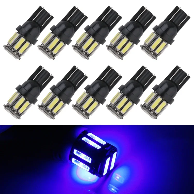 10 st T10 DC12V / 0.96W / 0.08A Markeringsljus för bilar 10 LED SMD-7020 lamppärlor Erbjudandepris