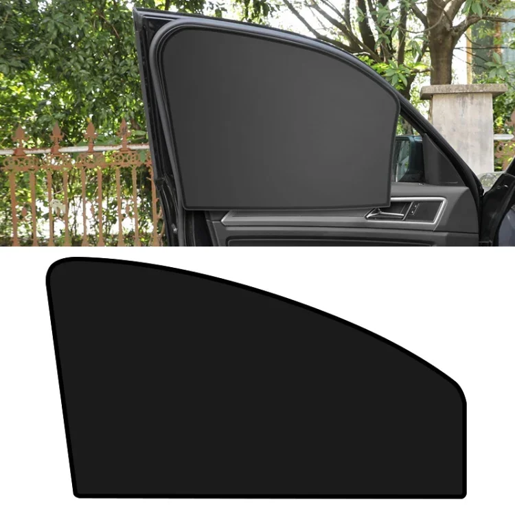 Outlet Heat-insulating Opaque Vinyl Coated Magnetic Car Curtains, Full Blackout Principal Drive, Full Blackout Co-pilot, Full Blackout Rear Row, Titanium Silver Principal Driver, Titanium Silver Co-pilot, Titanium Silver Rear Row