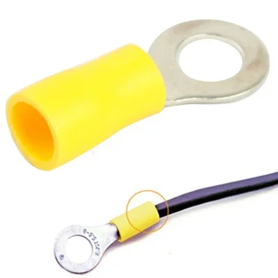 100 st RV5.5-5.0 mm DIY-ringterminaler, kabelstorlek: 2-3 mm² (2 st i en förpackning, priset är för 100 st), 100-5.5 mm Kampanjpris