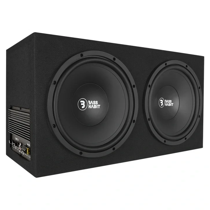 Erbjudande Bass Habit Play PL212A, prisvärd 2x12tums aktiv baslåda