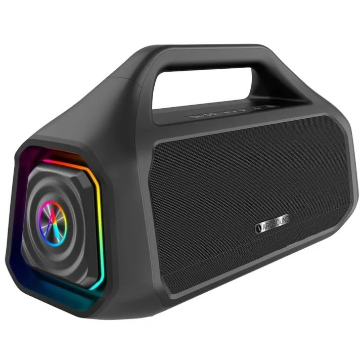 Arcsound STEAM kraftfull bärbar partyhögtalare med Bluetooth, svart Begränsad tid
