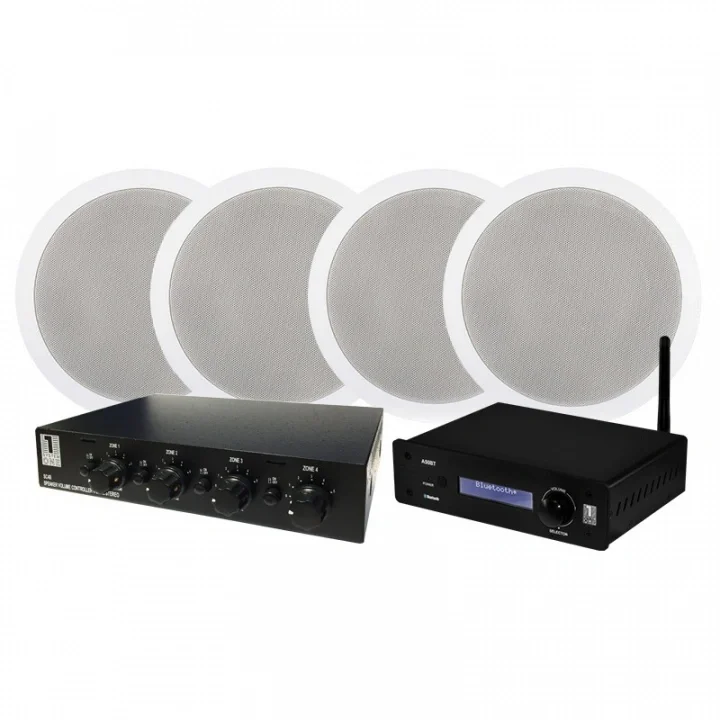 Fynd System One A50BT med 2 par IC820 + SC4B högtalarväxel