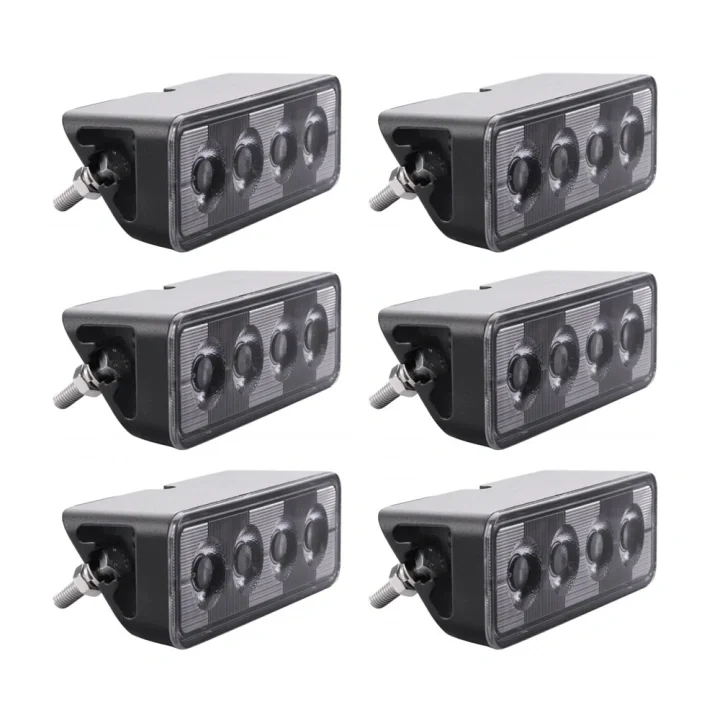 Utförsäljning 6-pack NIZLED B24RF, vinklat 13 cm back-/arbetsljus, 24W, arbetsljuspaket