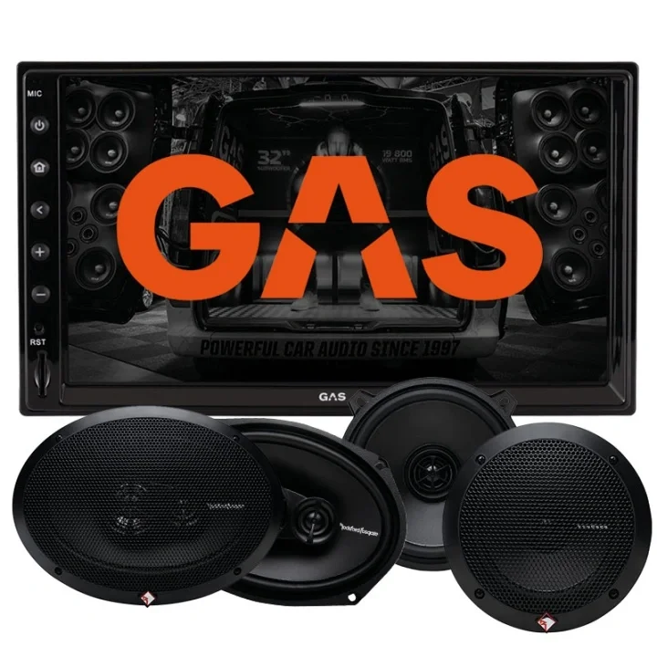 GAS GMV651BT & 2par Rockford Fosgate Prime-högtalare Köp nu
