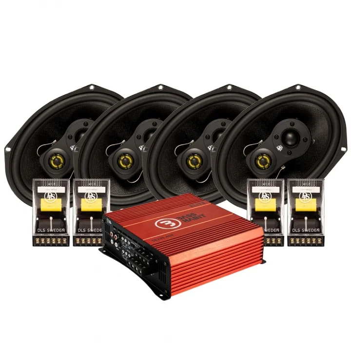 4-pack DLS Performance M3710i 7x10" & Bass Habit SPL ELITE 225.4DF, hatthyllepaket Köp nu
