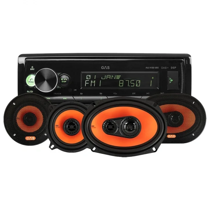 GAS MAX M150-BDX & GAS MAD X2-högtalare, bilstereopaket I lager