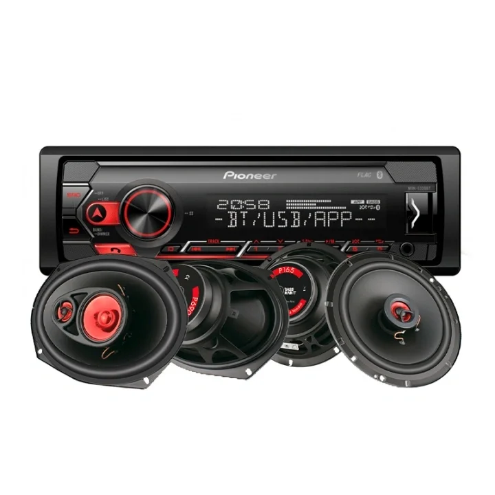 Rea Pioneer MVH-S320BT & 2par Bass Habit Play-högtalare