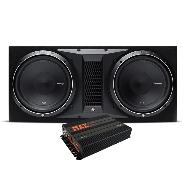 Rockford Fosgate P2-2X12 med MAX A2-800.1D Fri frakt