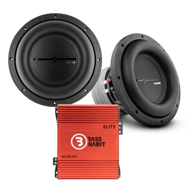2-pack DS18 ZXI10.4D & Bass Habit SPL ELITE 2100.1D, baspaket Snabb leverans
