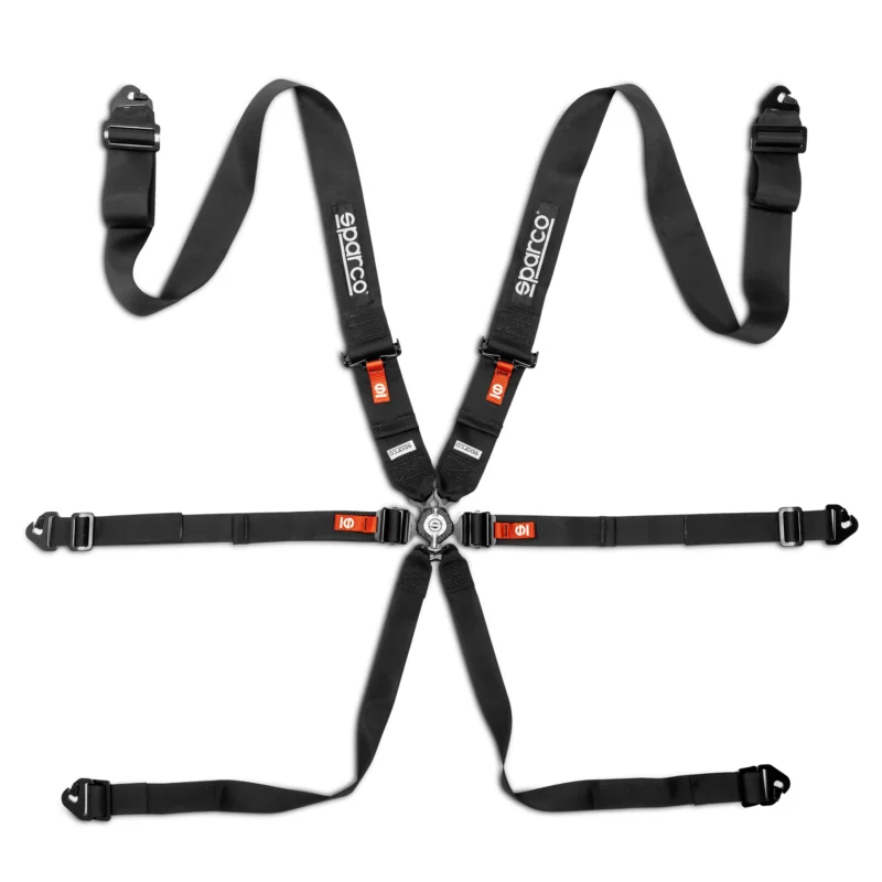 Snabb frakt Sparco 6-punktsbälte 3 tum Competition H-3 Steel