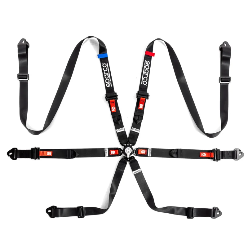 Sparco 6-punktsbälte Hans 2+2 tum Pro H-9 risnedsättning